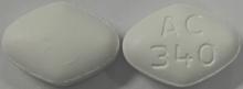 Pill AC340 White Four-sided is Sildenafil Citrate