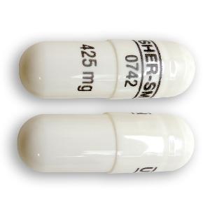 Pill UPSHER-SMITH 0742 425mg White Capsule/Oblong is Propafenone Hydrochloride Extended-Release