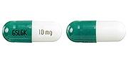 Pill GSLGK 10 mg Green & White Capsule/Oblong is Carvedilol Phosphate Extended-Release