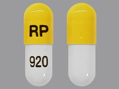 Pill RP 920 Yellow & White Capsule/Oblong is Methylphenidate Hydrochloride Extended-Release