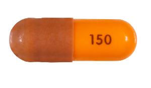 Pill 150 Brown & Orange Capsule-shape is Mexiletine Hydrochloride