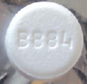 Pill B884 White Round is Acetazolamide