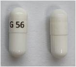 Pill G 56 White Capsule/Oblong is Gabapentin