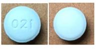 Pill 021 Blue Round is Potassium Chloride Extended-Release