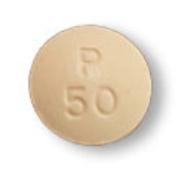 Pill P 50 Yellow Round is Pyridoxine Hydrochloride