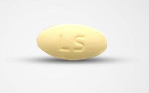 Pill LS 214 Yellow Elliptical/Oval is Fenofibrate