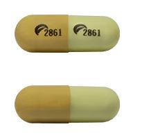 Pill Logo 2861 Logo 2861 Yellow & White Capsule/Oblong is Pregabalin