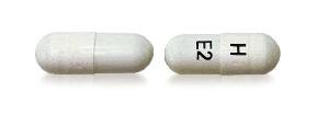 Pill H E2 White Capsule/Oblong is Esomeprazole Magnesium Delayed-Release