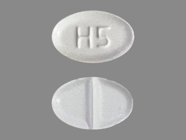 Pill H5 White Oval is Hydrocortisone