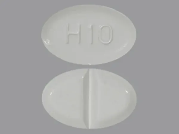 Pill H10 White Oval is Hydrocortisone