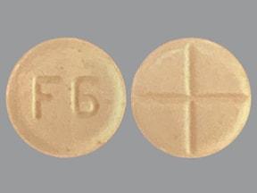 Pill F6 Yellow Round is Amphetamine and Dextroamphetamine