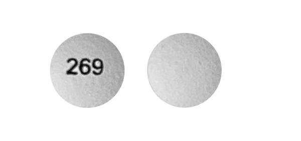 Pill 269 White Round is Hydromorphone Hydrochloride Extended-Release