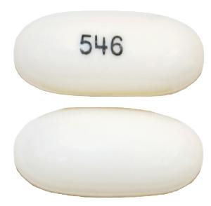 Pill 546 White Capsule/Oblong is Bexarotene