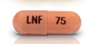 Pill LNF 75 Orange Capsule/Oblong is Zokinvy