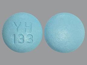 Pill YH 133 Blue Round is Bupropion Hydrochloride Extended-Release (SR)