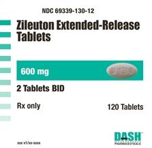 Pill D130 White Oval is Zileuton Extended-Release