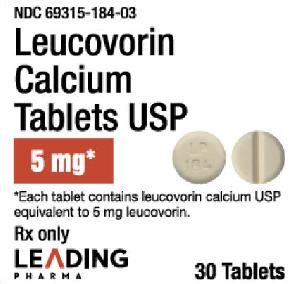Leucovorin calcium 5 mg LP 184