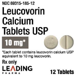 Pill LP 185 Yellow Round is Leucovorin Calcium