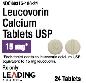 Pill LP 186 Yellow Round is Leucovorin Calcium