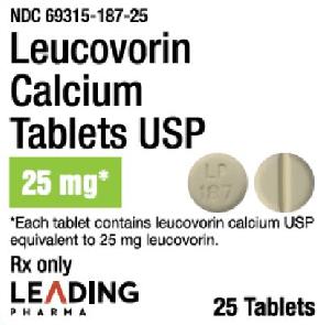 Pill LP 187 Yellow Round is Leucovorin Calcium