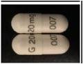 Pill G 20mg 007 White Capsule-shape is Dexmethylphenidate Hydrochloride Extended-Release