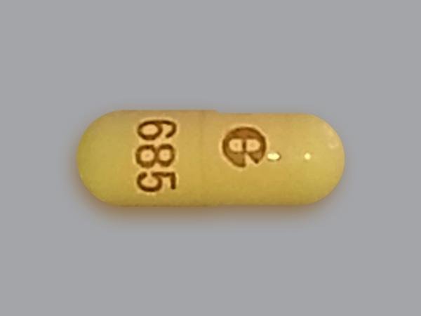 Pill G 685 Yellow Capsule/Oblong is Tacrolimus