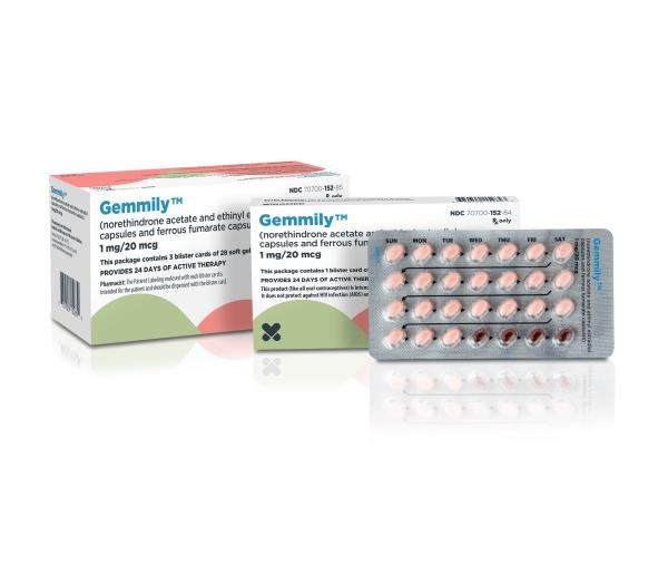 Gemmily ethinyl estradiol 20 mcg / norethindrone acetate 1 mg XI
