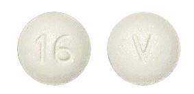 Pill V 16 White Round is Zafirlukast