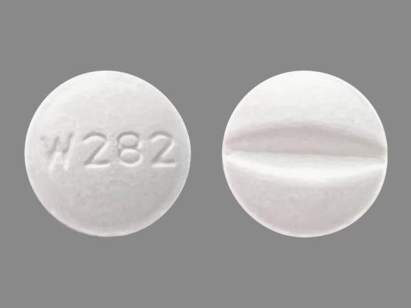 Pill W282 White Round is Methylphenidate Hydrochloride