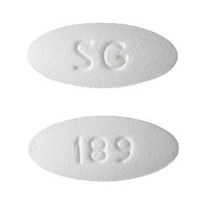 Pill SG 189 White Oval is Levetiracetam Extended-Release