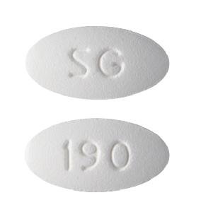 Pill SG 190 White Oval is Levetiracetam Extended-Release