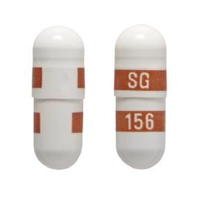 Pill SG 156 White Capsule/Oblong is Celecoxib