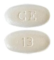 Pill CE 13 White Oval is Clarithromycin