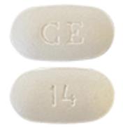 Pill CE 14 White Capsule-shape is Clarithromycin