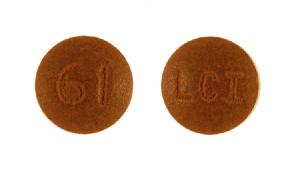 Pill LCI 61 Brown Round is Chlorpromazine Hydrochloride