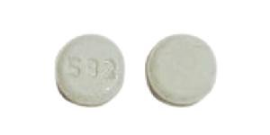 Pill 582 White Round is Liothyronine Sodium