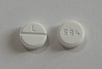 Pill L 584 White Round is Midodrine Hydrochloride