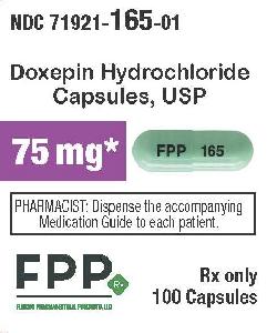 Pill FPP 165 Green Capsule/Oblong is Doxepin Hydrochloride