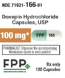 Pill FPP 166 Green & White Capsule/Oblong is Doxepin Hydrochloride