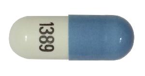 Pill 1389 Blue & White Capsule-shape is Droxidopa