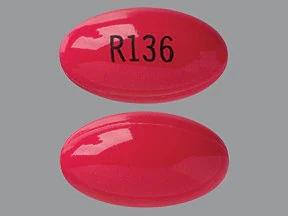 Pill R136 Pink Capsule/Oblong is Accutane