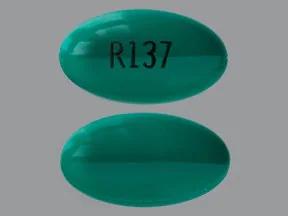 Pill R137 Green Capsule-shape is Accutane