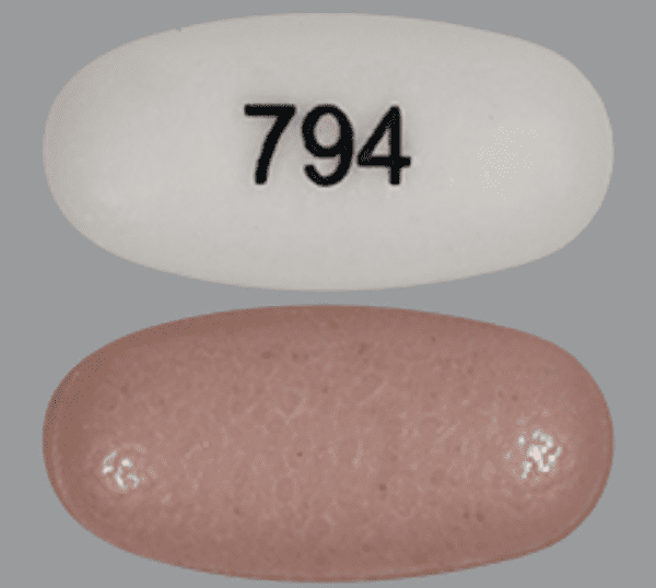 Pill 794 Pink & White Oval is Venlafaxine Hydrochloride Extended-Release