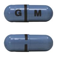 Pill G M Blue Capsule-shape is Mesalamine Extended-Release