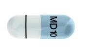 Pill MD 10 Blue & White Capsule/Oblong is Droxidopa