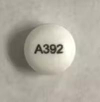 Pill A392 White Round is Hydrocodone Bitartrate Extended-Release