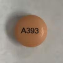 Pill A393 Beige Round is Hydrocodone Bitartrate Extended-Release