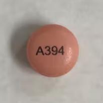 Pill A394 Pink Round is Hydrocodone Bitartrate Extended-Release