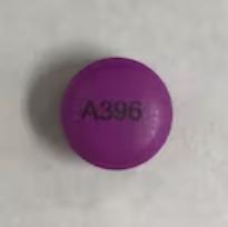 Pill A396 Purple Round is Hydrocodone Bitartrate Extended-Release