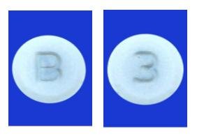 Pill B 3 White Round is Asenapine (Sublingual)